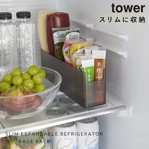 冷蔵庫中スリム調味料収納ラック タワー.|s1